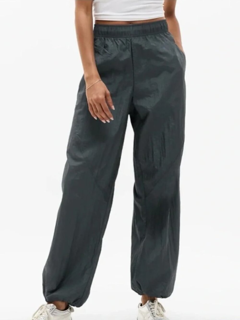 Athleta Lunar Sheen Utility Mid Rise Pant - Size Small - Charcoal Grey